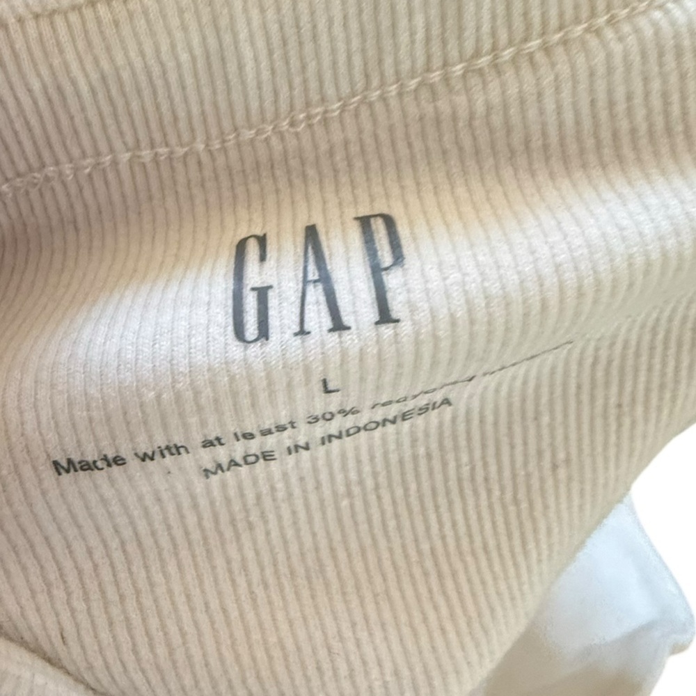 GAP Cream Ribbed Tube Top - Picture 4 of 5